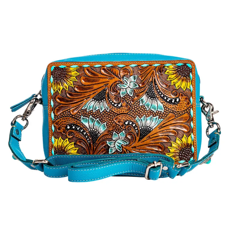 Blooms on the Trail Hand-tooled Bag sold by Myra Bag