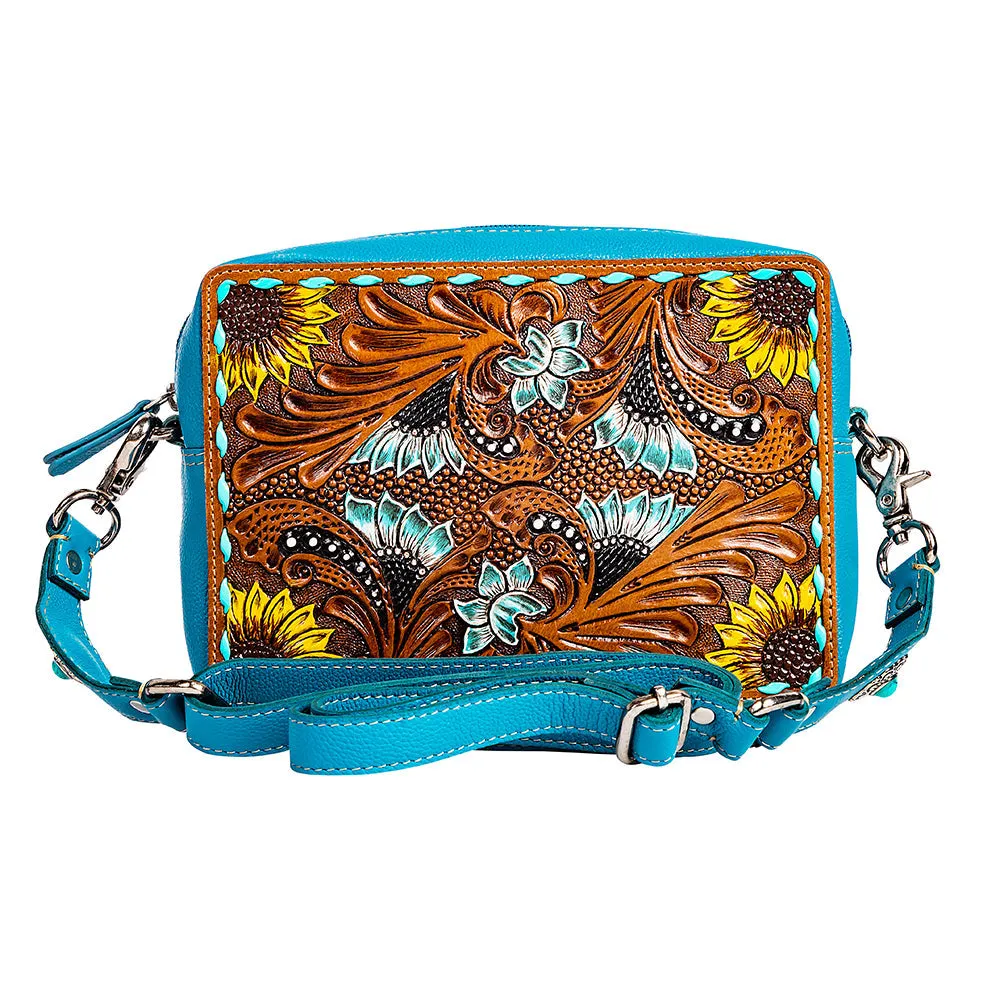 Blooms on the Trail Hand-tooled Bag sold by Myra Bag