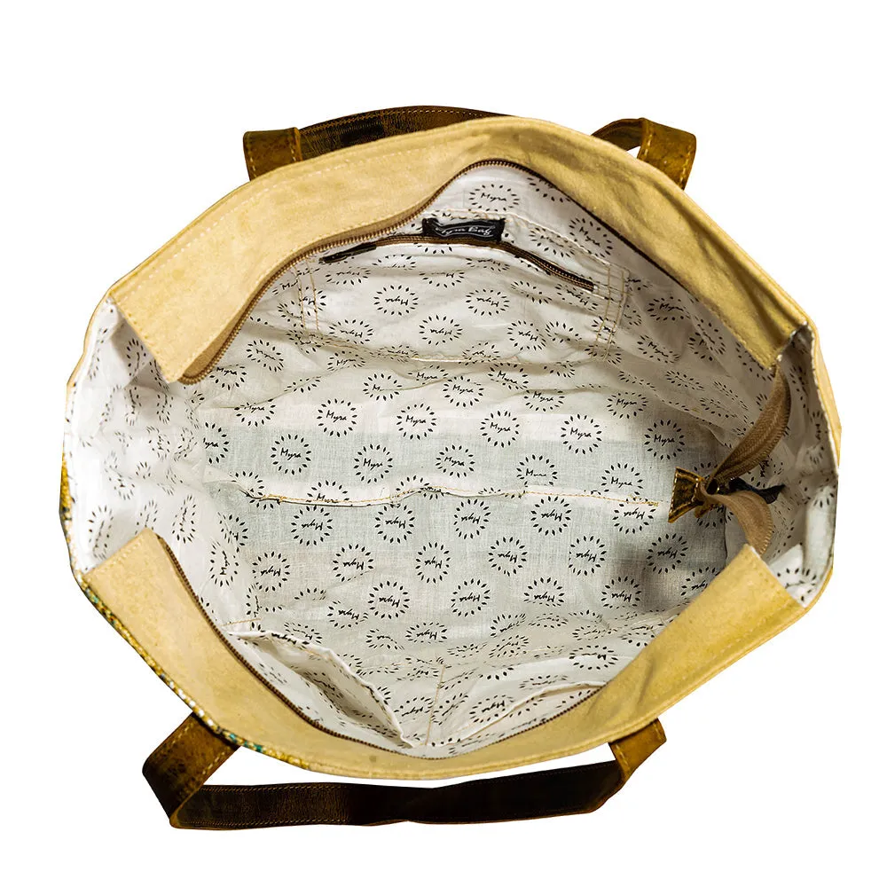 Plaid Granit Rose Tote Bag sold by Myra Bag product image thumbnail 4