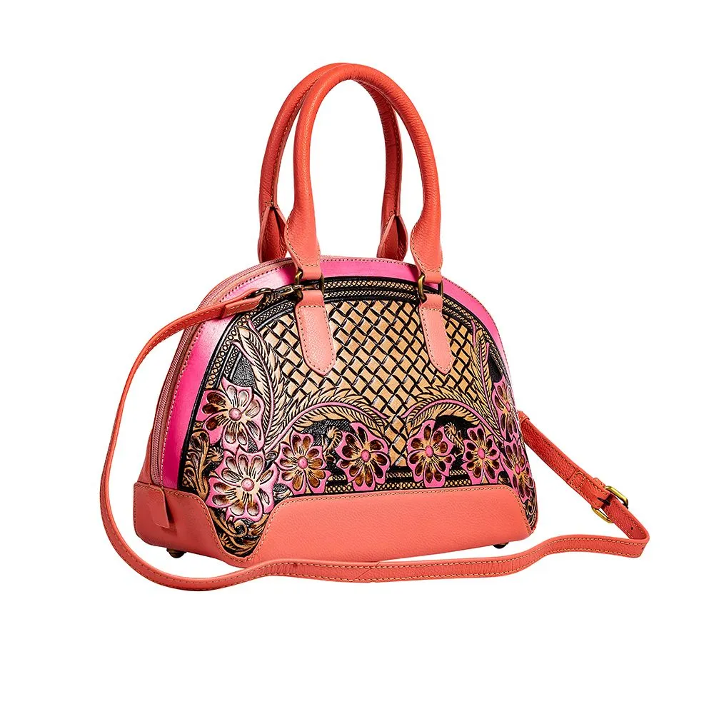 Emmylou Pass Hand-Tooled Bag in Salmon sold by Myra Bag product image thumbnail 2