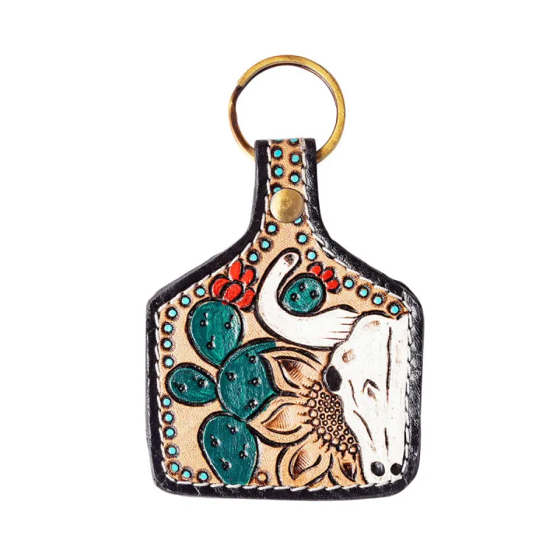 Canyon Wind Hand-tooled Key Fob sold by Myra Bag