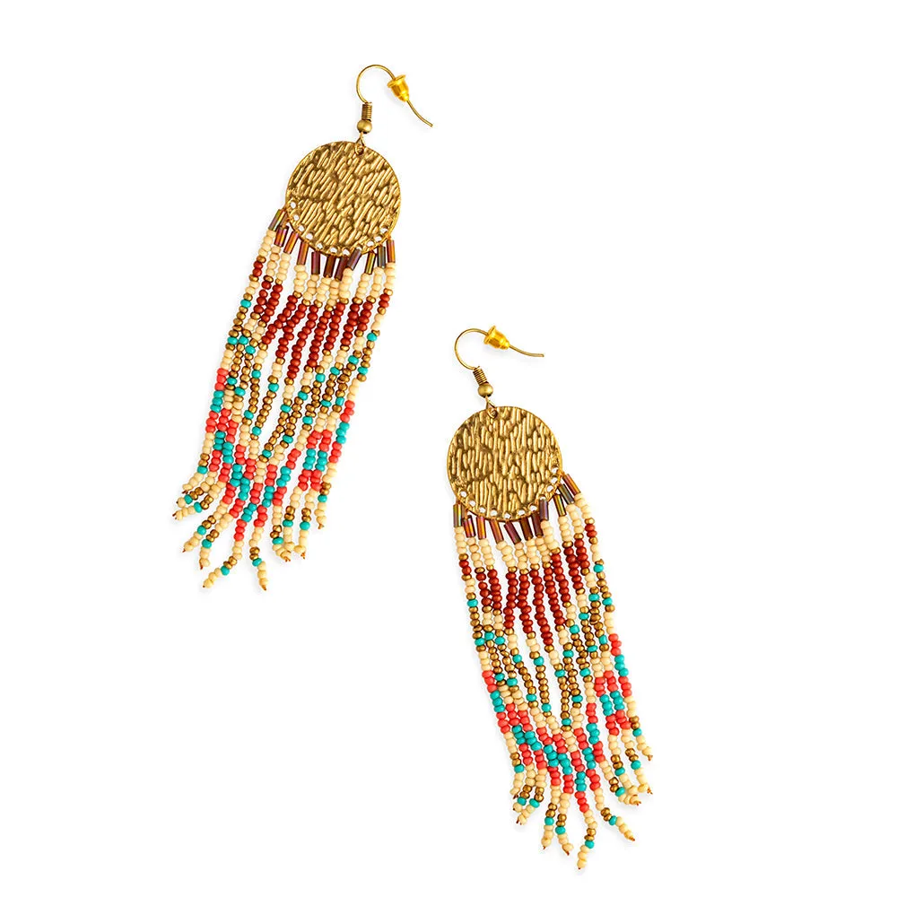 Sun's Radiance Beaded Earrings sold by Myra Bag product image thumbnail 2