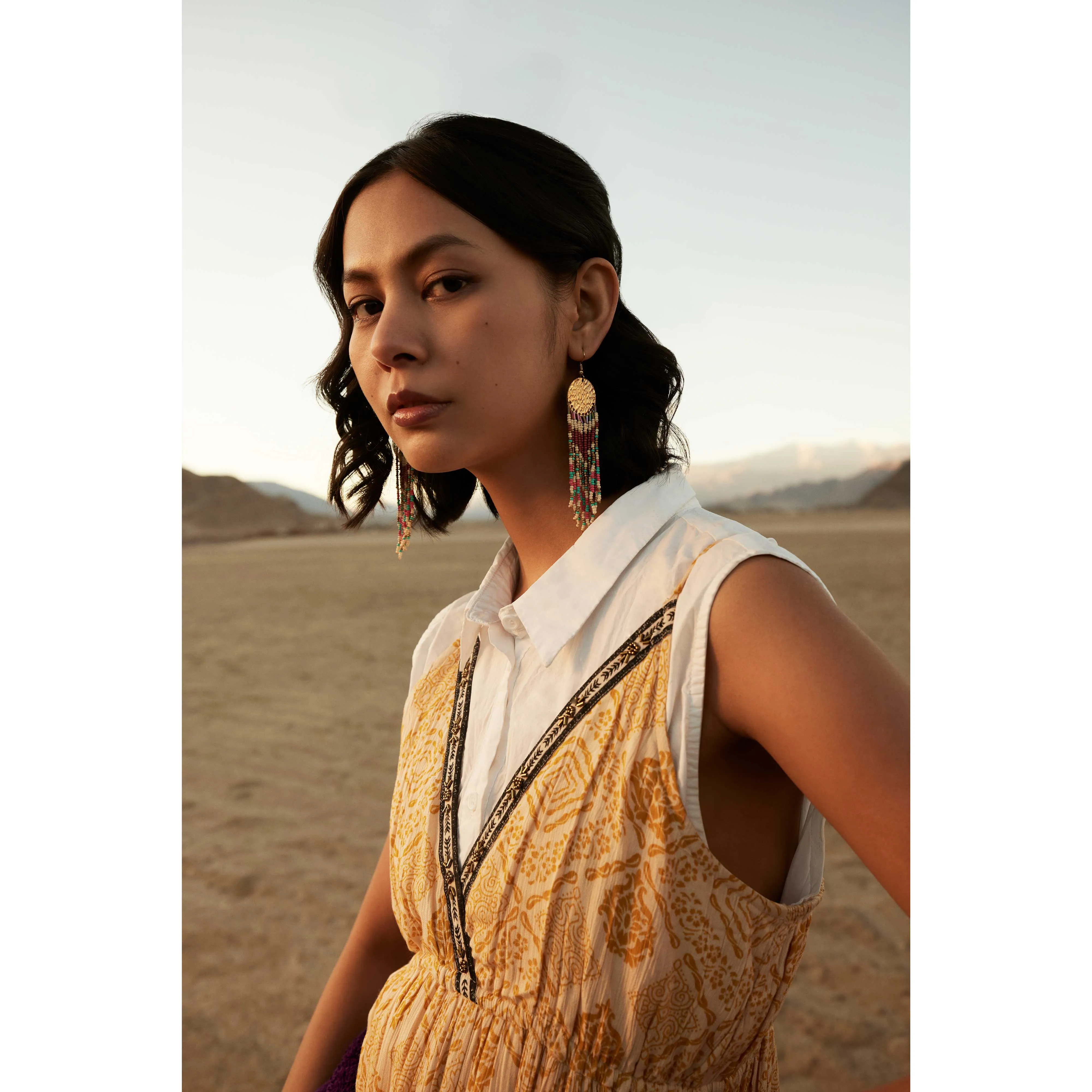 Sun's Radiance Beaded Earrings sold by Myra Bag product image thumbnail 3