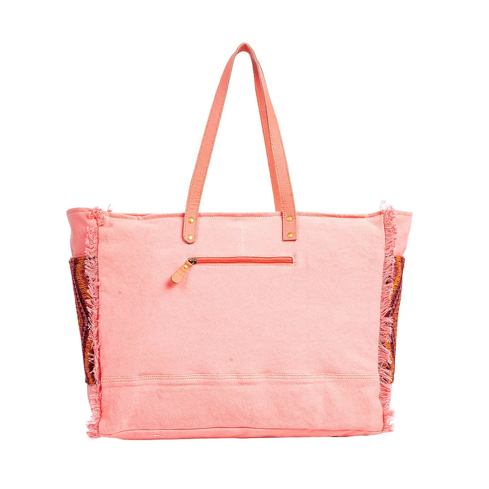 Tonga Ridge Weekender Bag In Salmon & Pink sold by Myra Bag product image thumbnail 3
