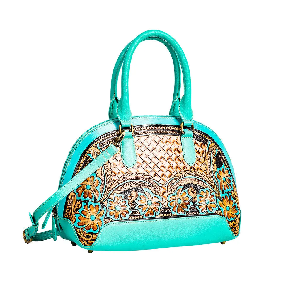 Emmylou Pass Hand-tooled Handbag in Turquoise sold by Myra Bag product image thumbnail 2