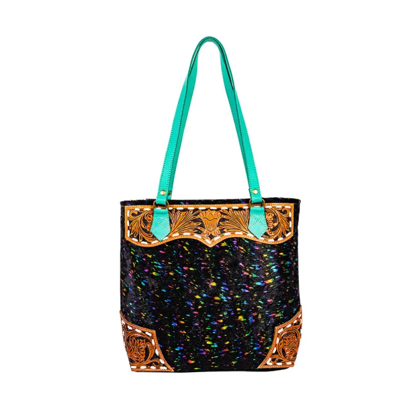 Galaxy Fire Tote Hand-Tooled Bag sold by Myra Bag