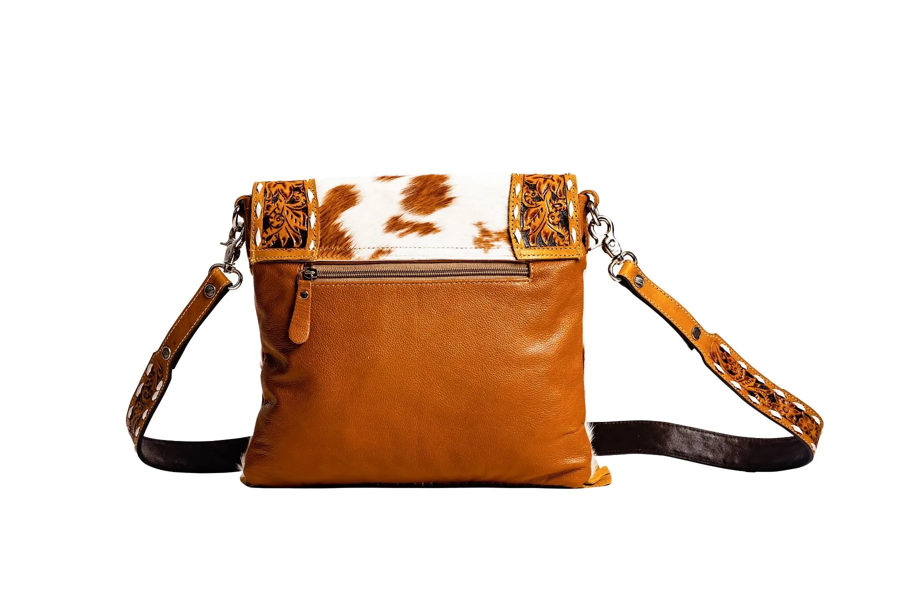 Saba Trail Hand-Tooled Bag In Light & Brown sold by Myra Bag product image thumbnail 3
