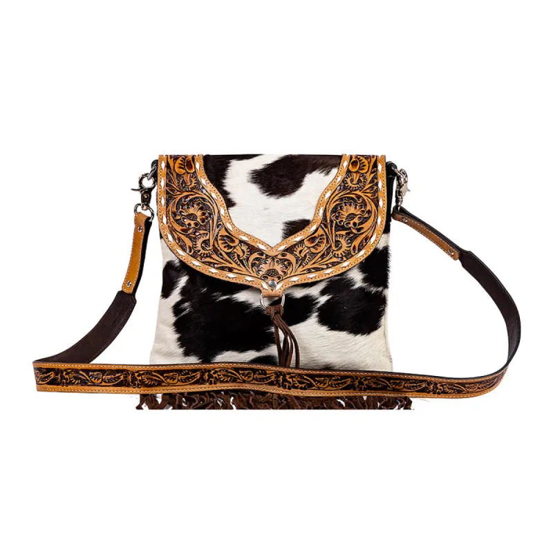 Saba Trail Hand-Tooled Bag In Light & Dark sold by Myra Bag