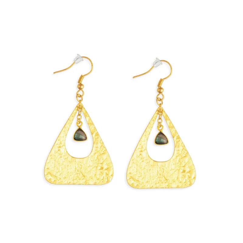 Holly Avenue Labrodorite Stone Earrings sold by Myra Bag