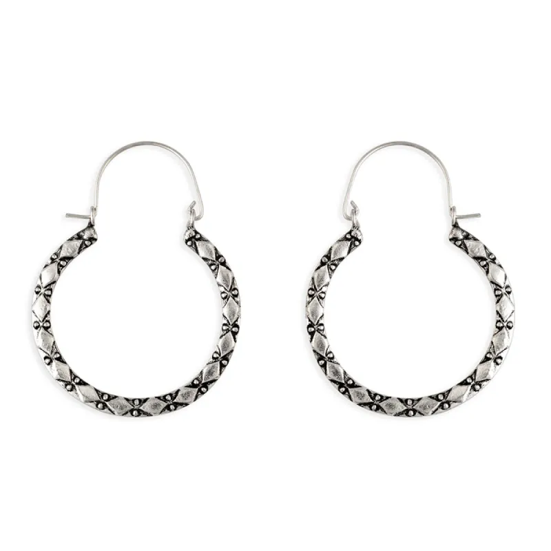 Colette Silver Hammered Earrings sold by Myra Bag