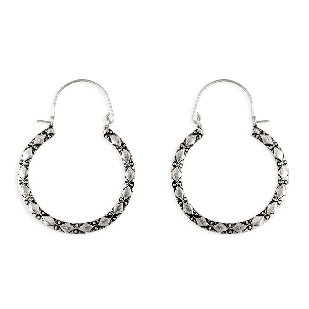 Colette Silver Hammered Earrings sold by Myra Bag