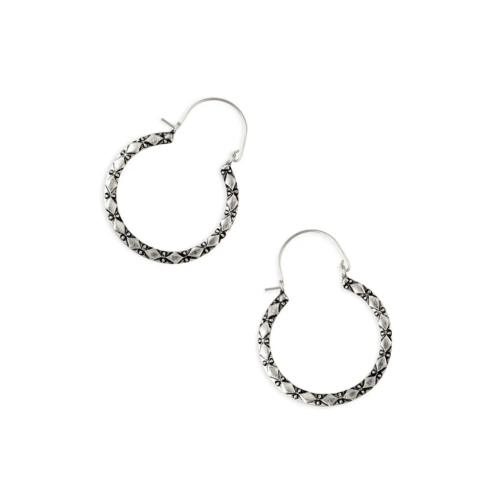 Colette Silver Hammered Earrings sold by Myra Bag product image thumbnail 2