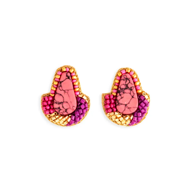 Layla Beaded Studs Earrings sold by Myra Bag