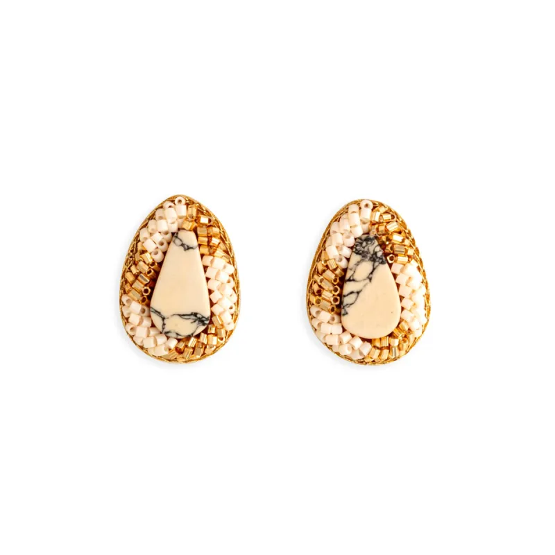 Millington Drive Beaded Studs Earrings sold by Myra Bag