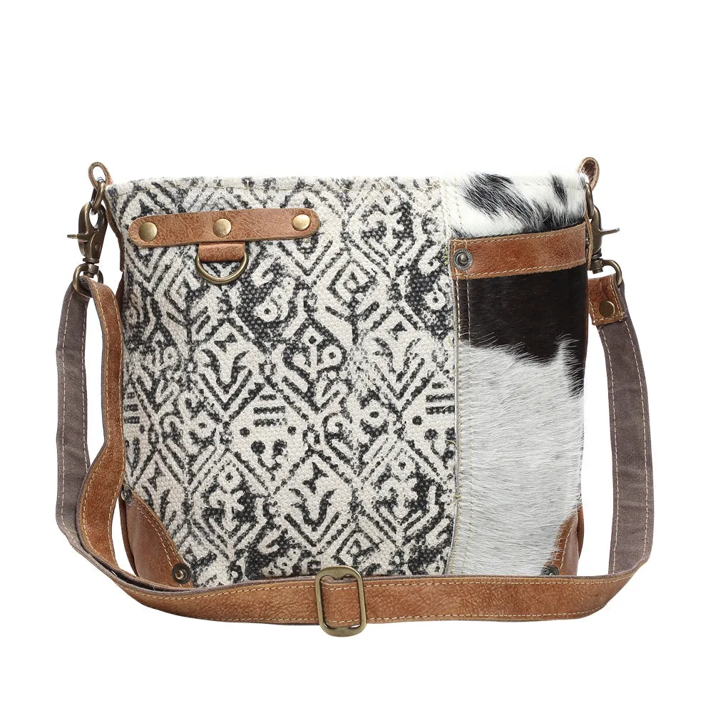 Hairon And Cotton Rug Shoulder Bag sold by Myra Bag