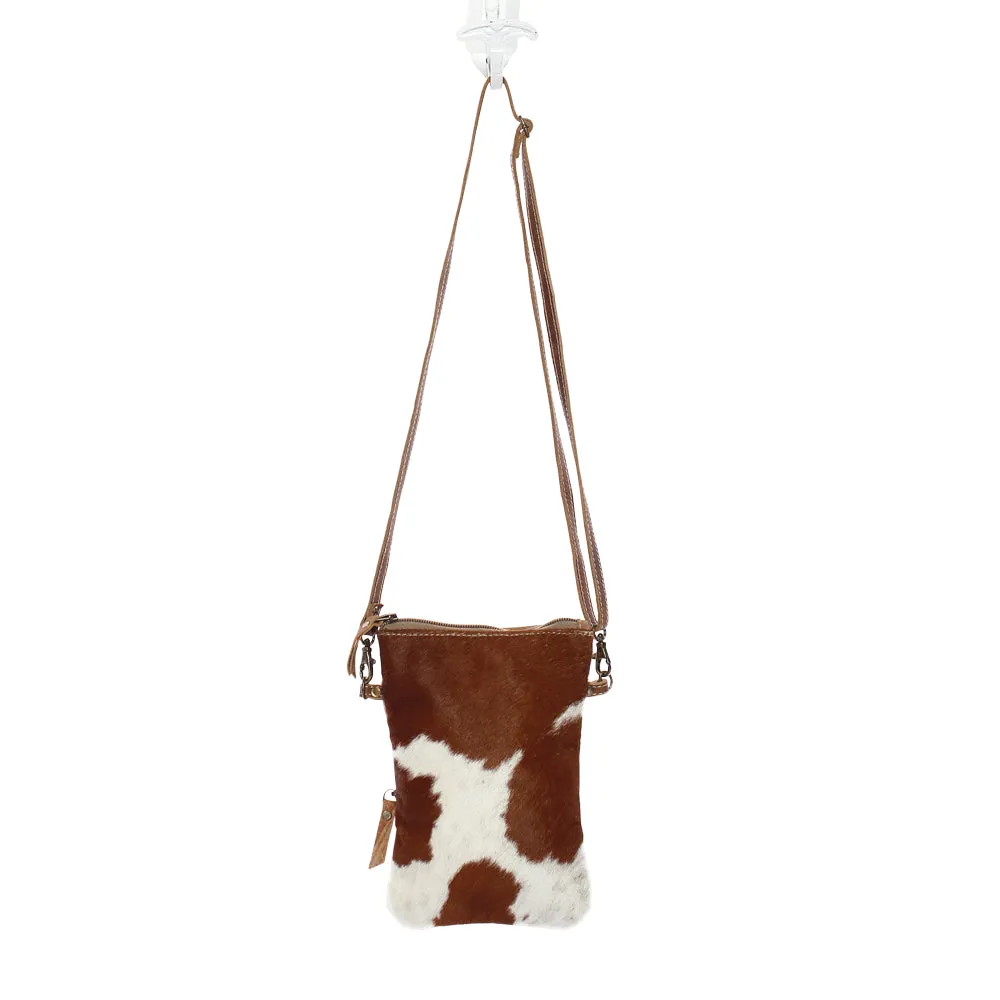 White And Brown Cross Body Bag sold by Myra Bag product image thumbnail 3