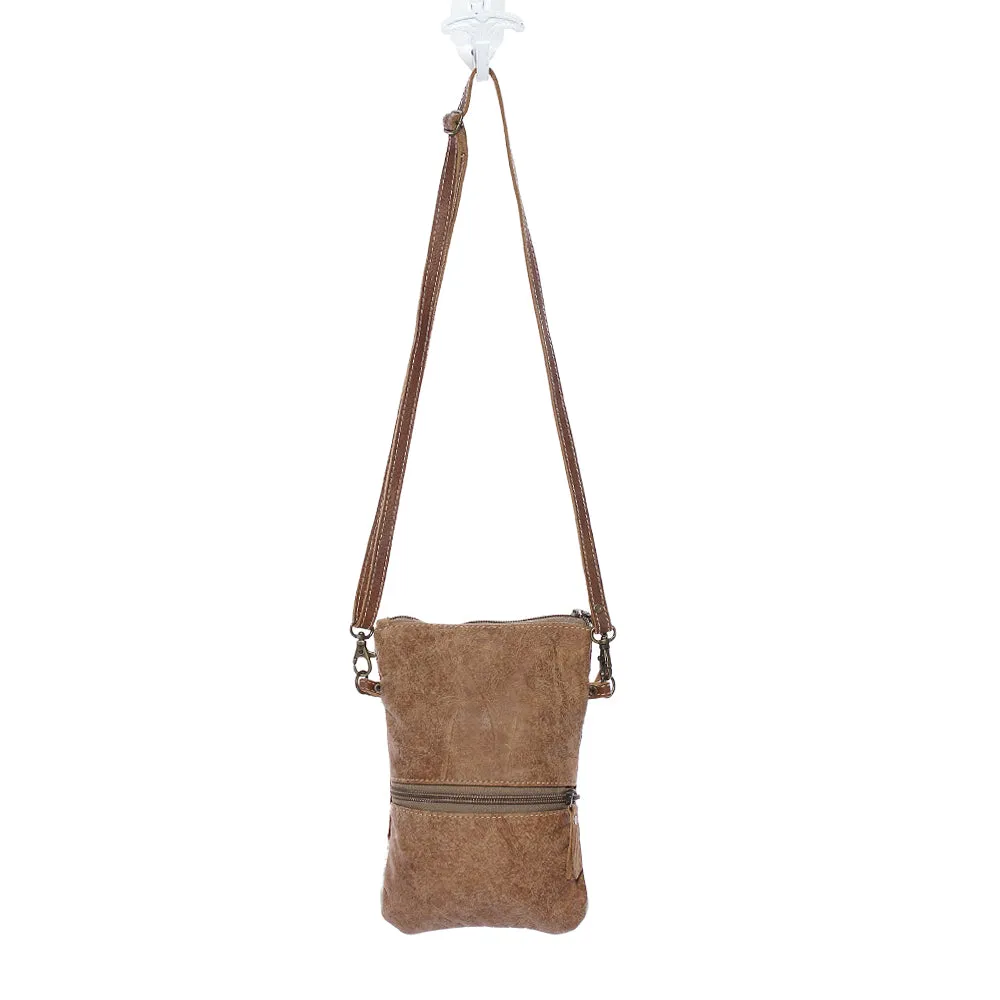 White And Brown Cross Body Bag sold by Myra Bag product image thumbnail 4