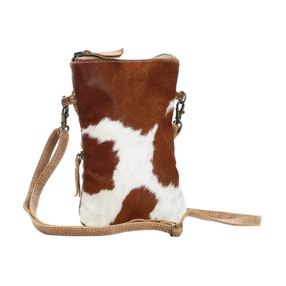 White And Brown Cross Body Bag sold by Myra Bag product image thumbnail 2