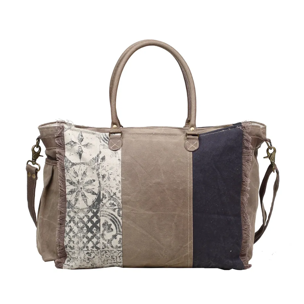 Retro Print Weekender Bag sold by Myra Bag product image thumbnail 3