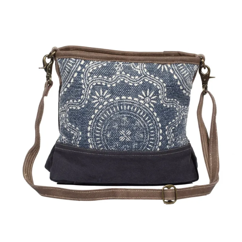 Navy Kilim Shoulder Bag sold by Myra Bag