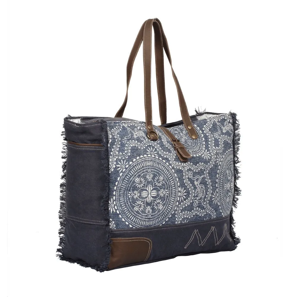 Sylvan Blue Weekender Bag sold by Myra Bag product image thumbnail 2