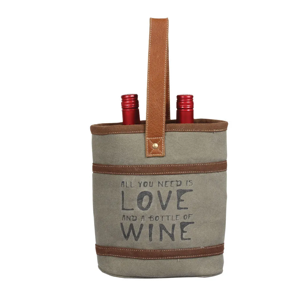 Wine And Love Double Wine Bag sold by Myra Bag