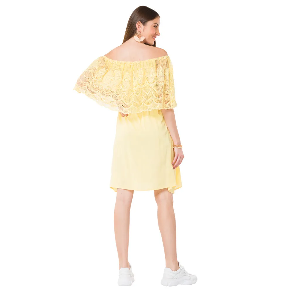 Yellow Mesh Net Dress sold by Myra Bag product image thumbnail 4
