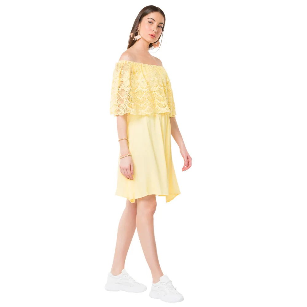 Yellow Mesh Net Dress sold by Myra Bag product image thumbnail 5