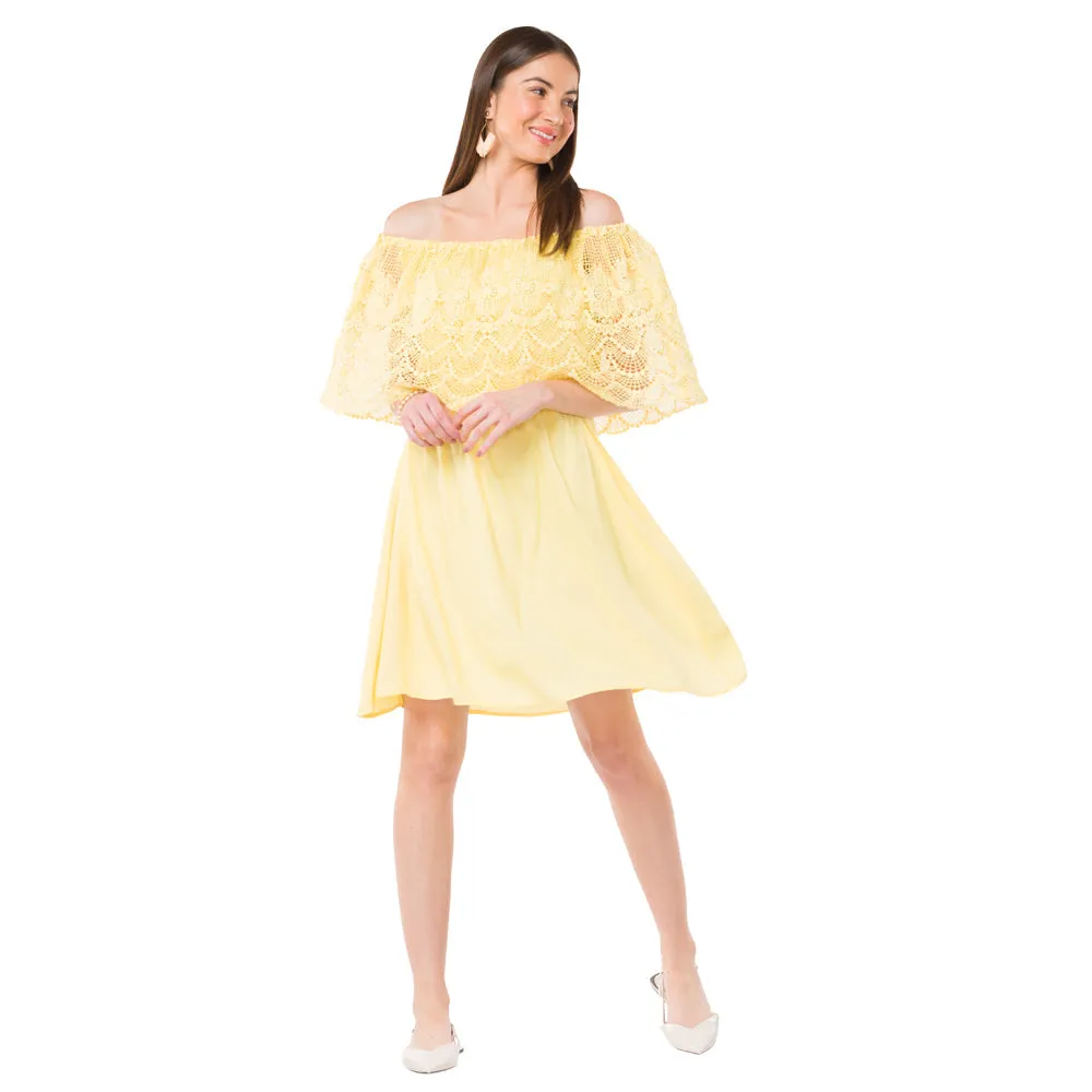Yellow Mesh Net Dress sold by Myra Bag product image thumbnail 3