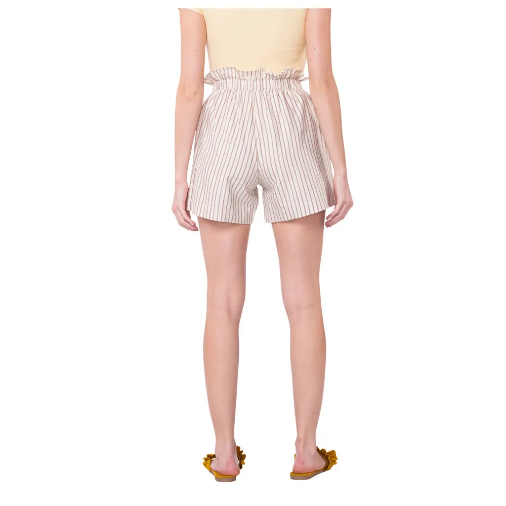 Cream And Brown Shorty Shorts sold by Myra Bag product image thumbnail 4