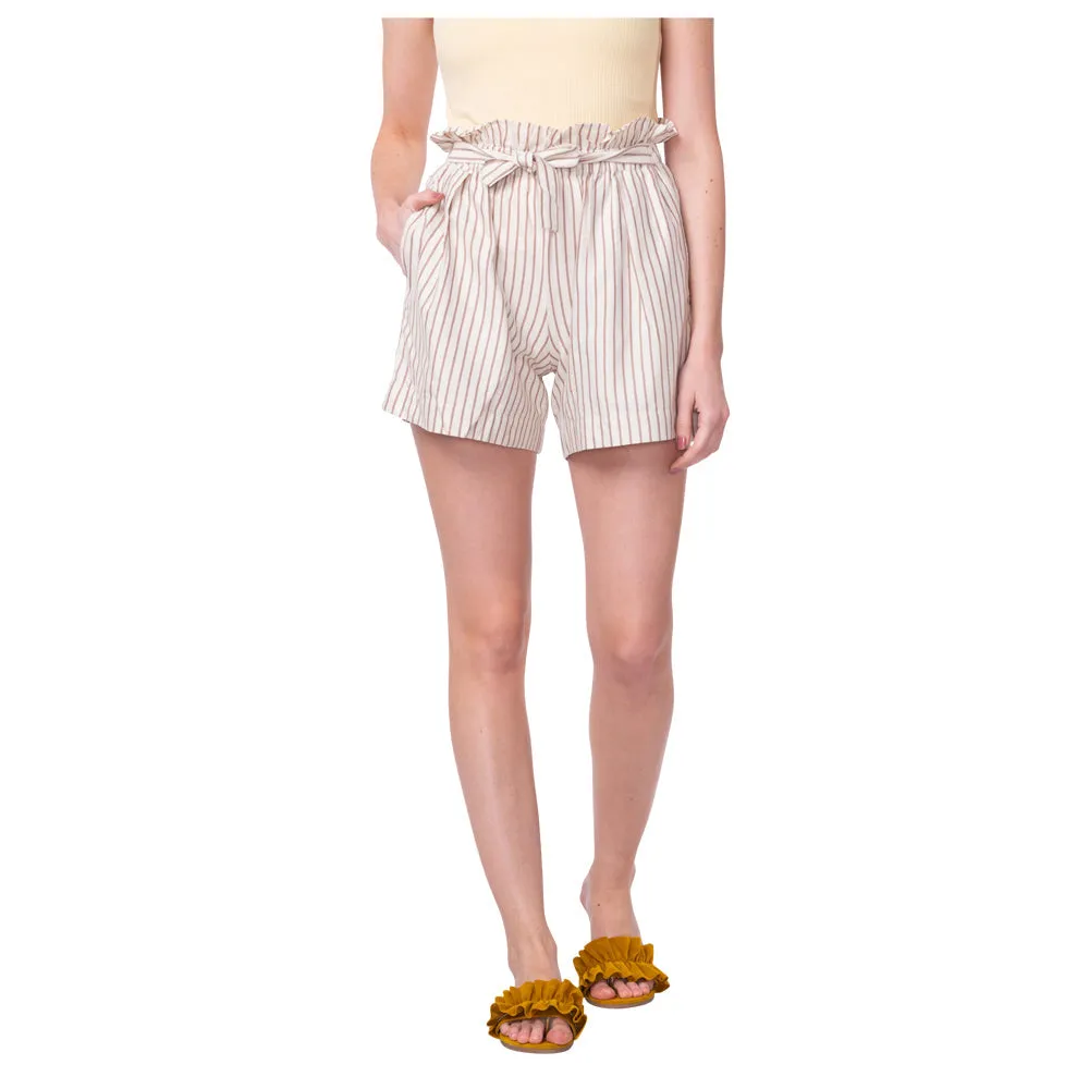Cream And Brown Shorty Shorts sold by Myra Bag product image thumbnail 5