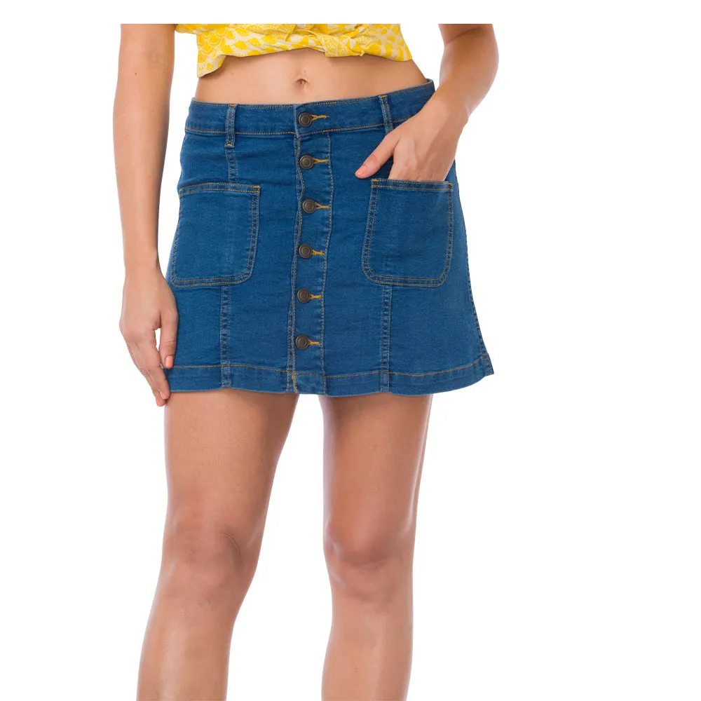 Macaroon Denim Skirt sold by Myra Bag product image thumbnail 3