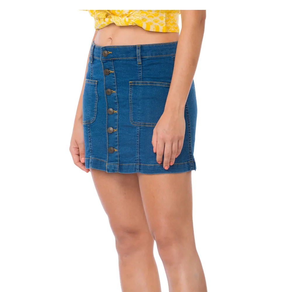 Macaroon Denim Skirt sold by Myra Bag product image thumbnail 4