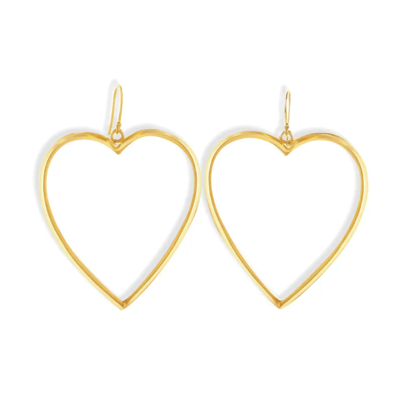 The Golden Hearts Drop Earrings sold by Myra Bag