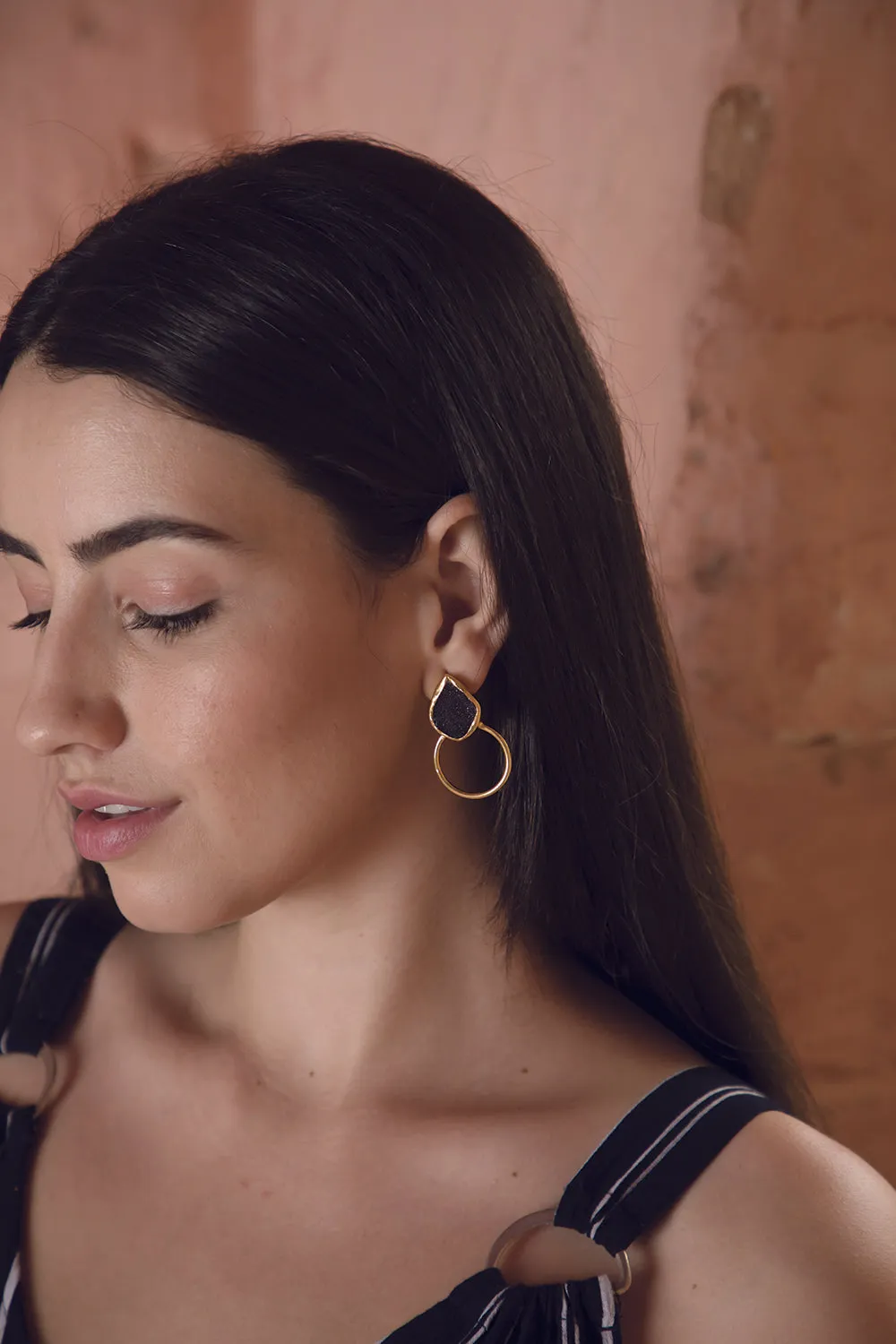 Night Magic Hoop Earrings sold by Myra Bag product image thumbnail 3