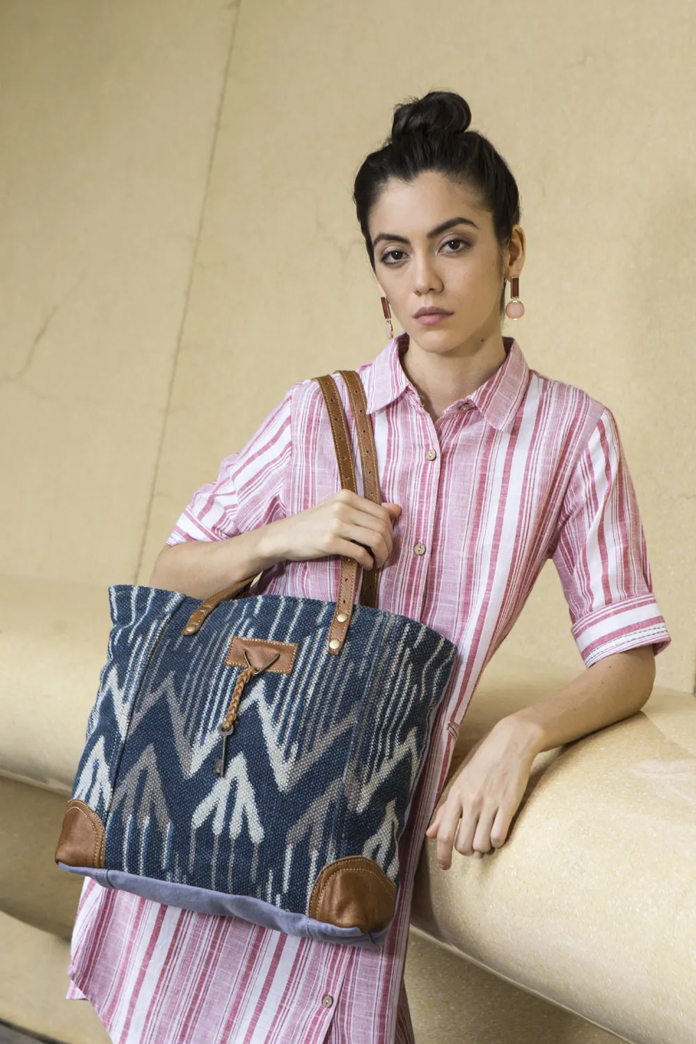 Beholden Blue Tote Bag sold by Myra Bag product image thumbnail 3