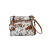 Ornate Brown Leather & Hairon Bag sold by Myra Bag