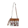 Ornate Brown Leather & Hairon Bag sold by Myra Bag