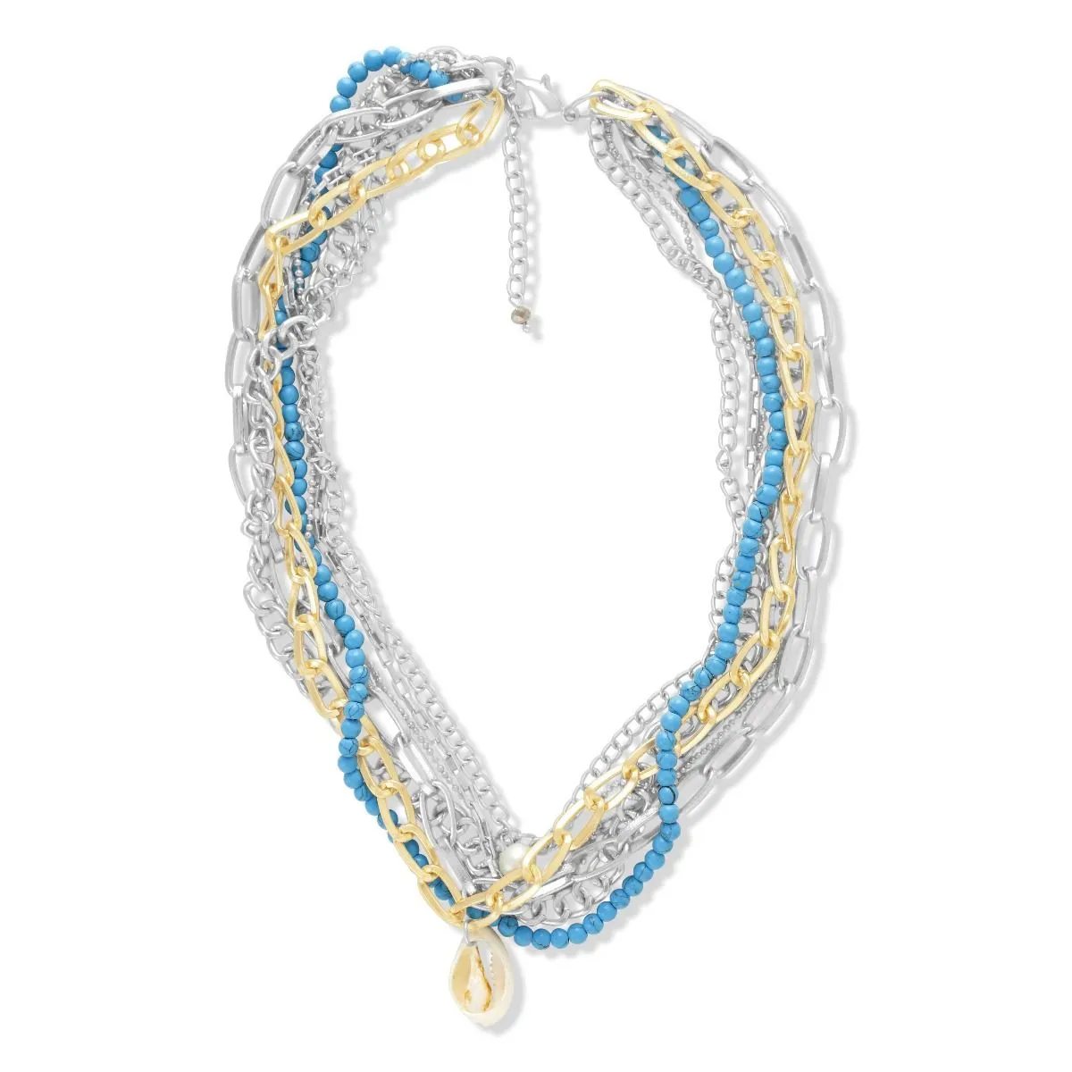 SILVER BLUNDER LAYERED NECKLACE sold by Myra Bag product image thumbnail 2