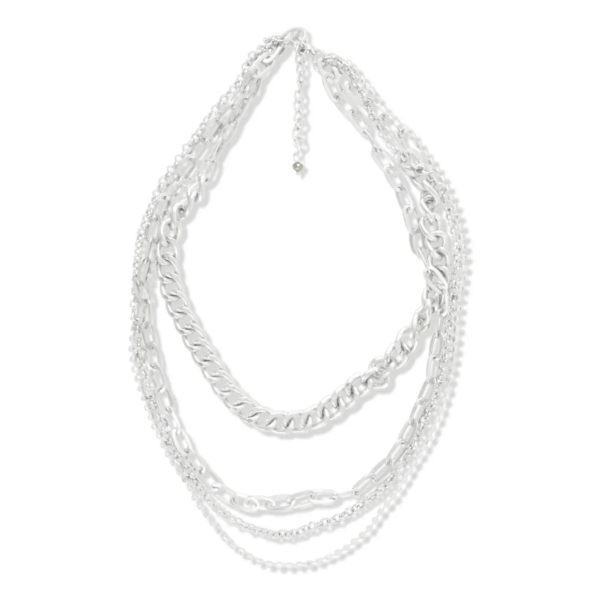 SNAZZY SILVER LAYERED NECKLACE sold by Myra Bag product image thumbnail 2