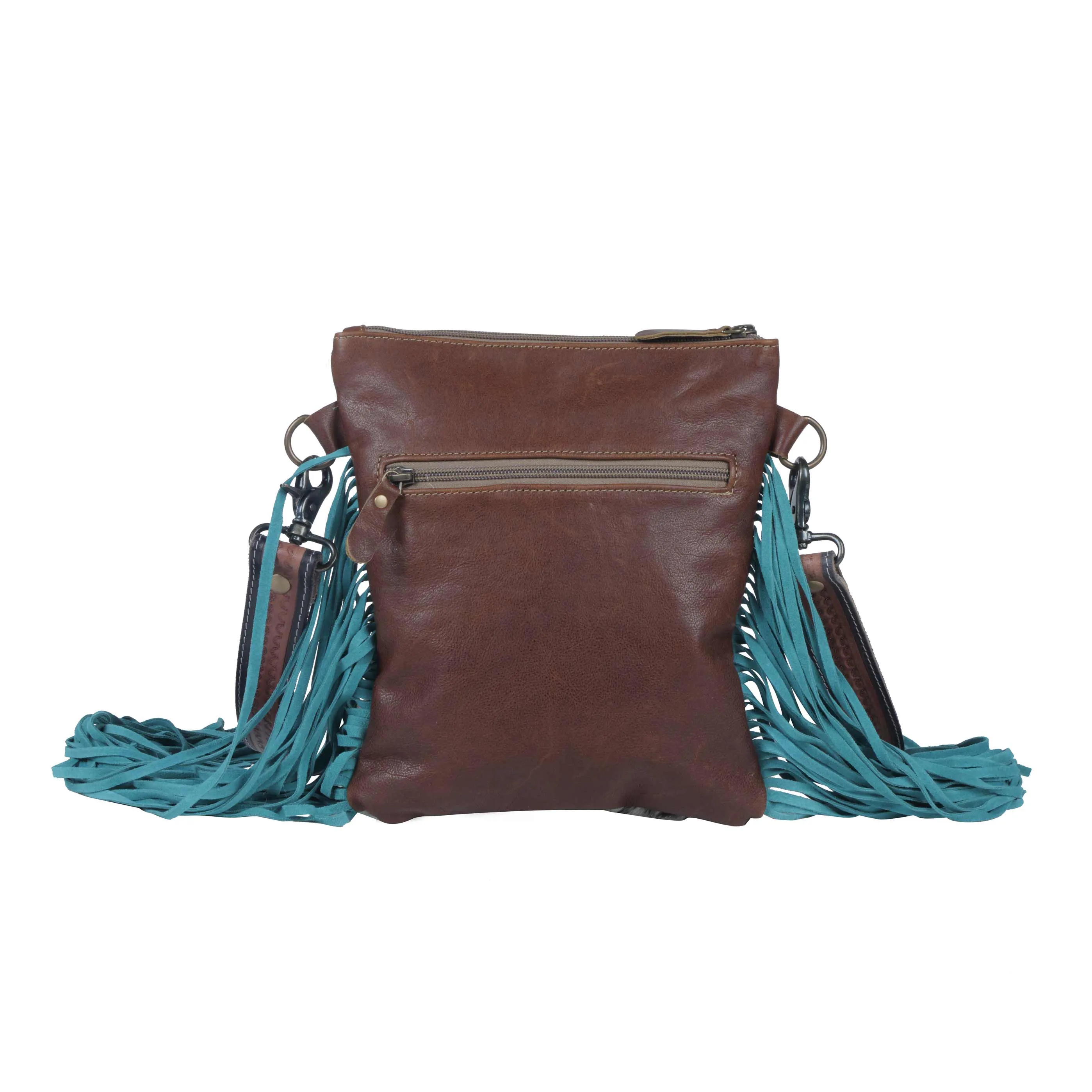 Viridian Leather & Hairon Bag sold by Myra Bag product image thumbnail 3