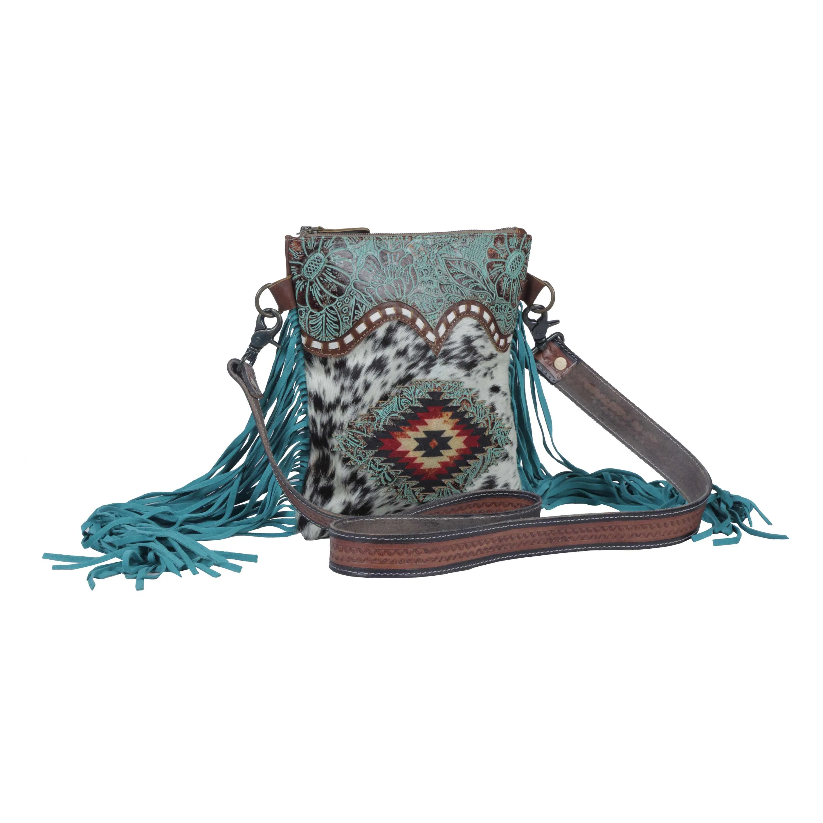 Viridian Leather & Hairon Bag sold by Myra Bag product image thumbnail 2
