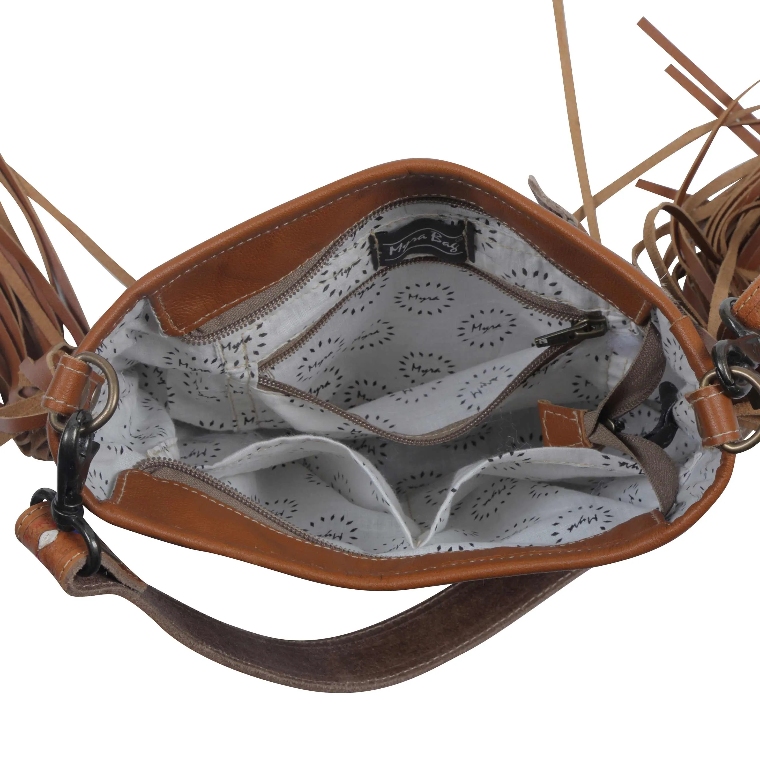 Brown Quilt Hand-Tooled Bag sold by Myra Bag product image thumbnail 4