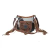 Brown Quilt   Hand-Tooled Bag sold by Myra Bag