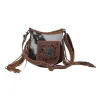 Brown Quilt   Hand-Tooled Bag sold by Myra Bag