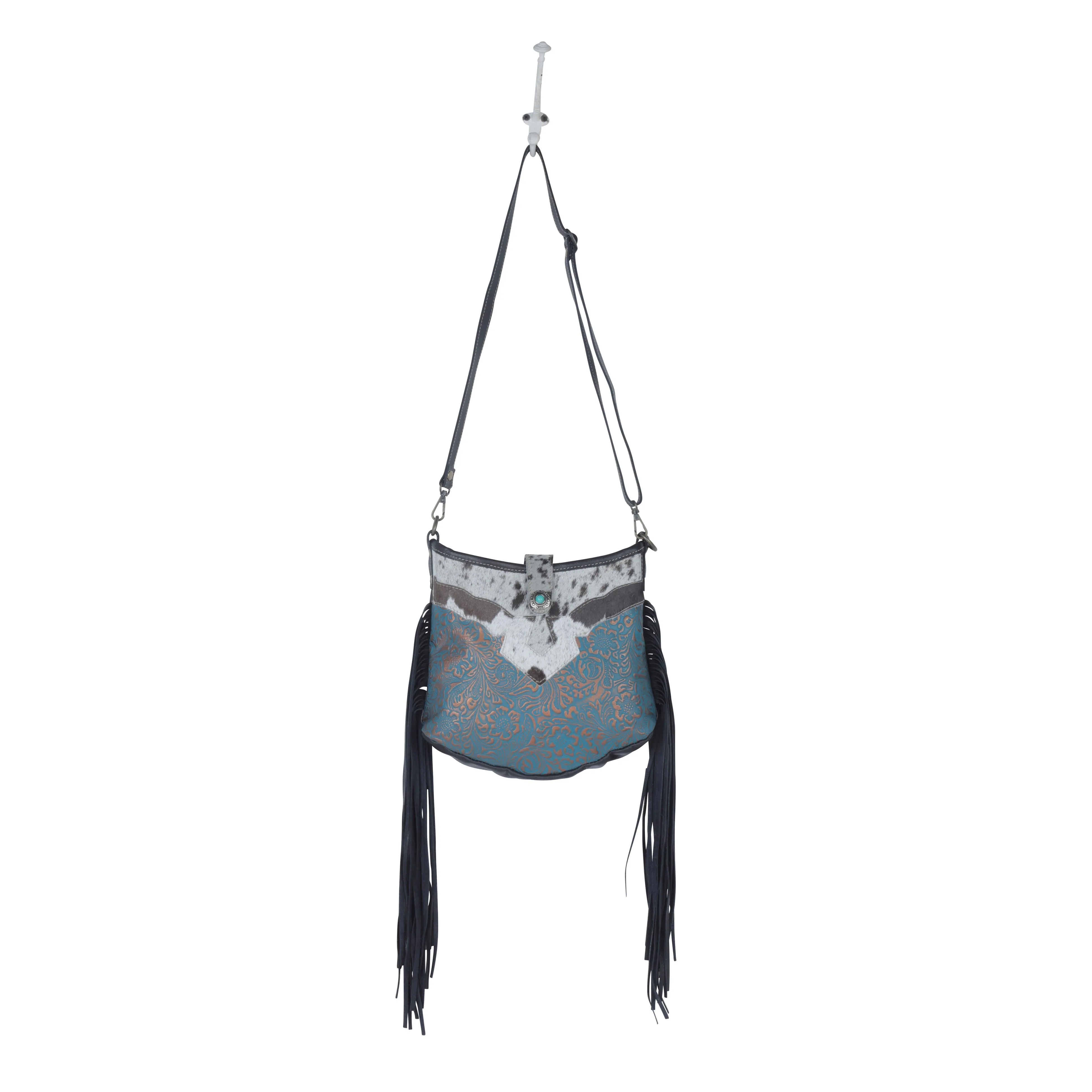 Sapphire Vines Leather & Hairon Bag sold by Myra Bag product image thumbnail 4
