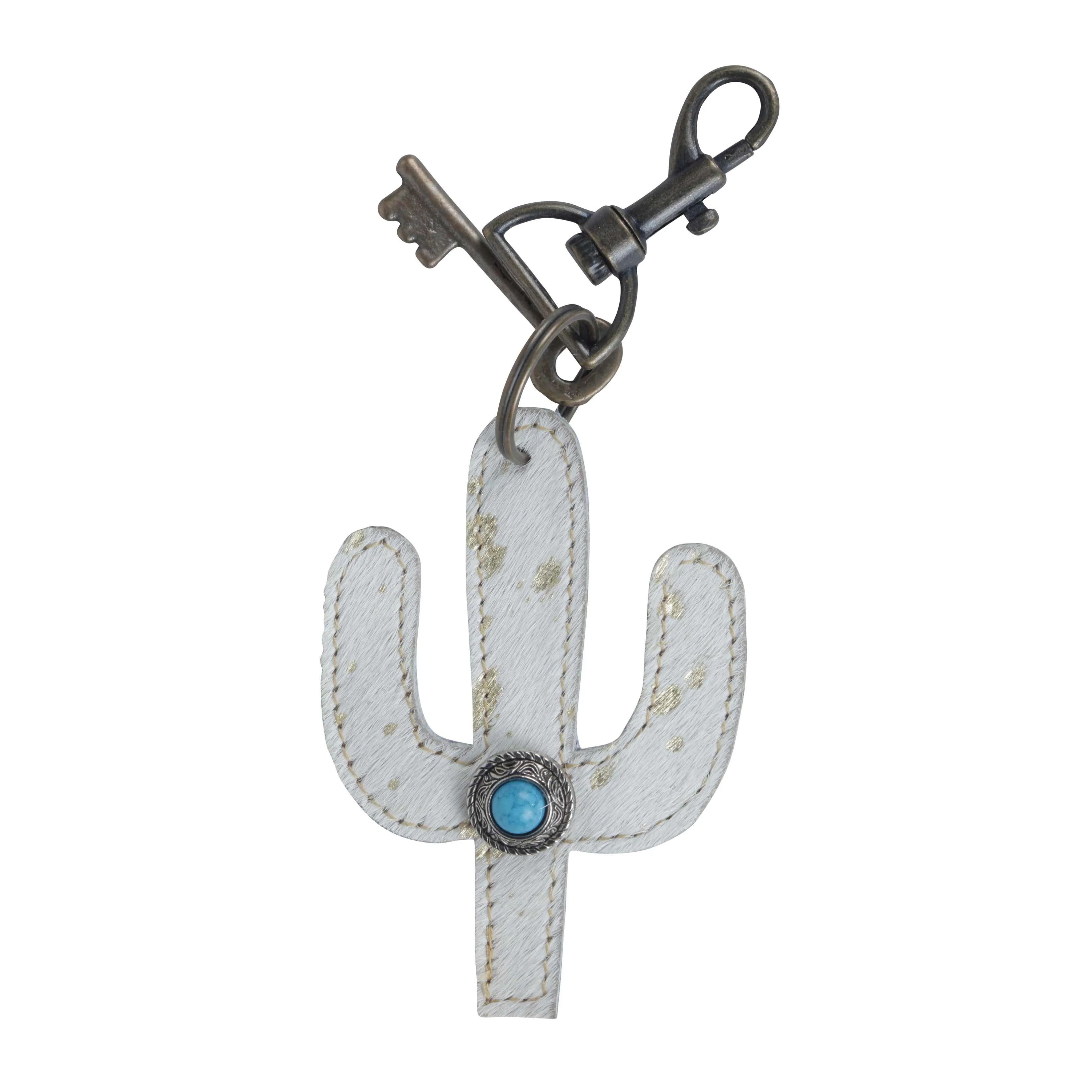 White Cactus Key Fob sold by Myra Bag