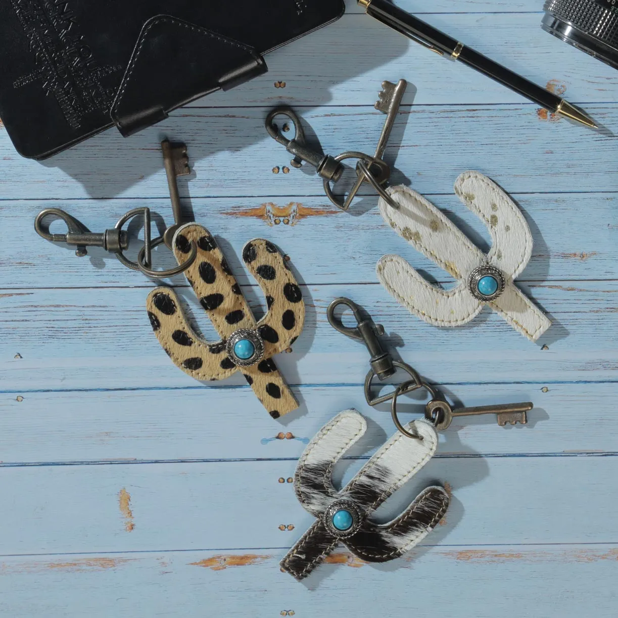 White Cactus Key Fob sold by Myra Bag product image thumbnail 3