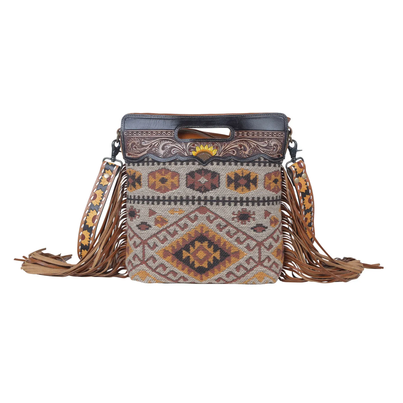 Helios Hand-Tooled Bag sold by Myra Bag product image thumbnail 2