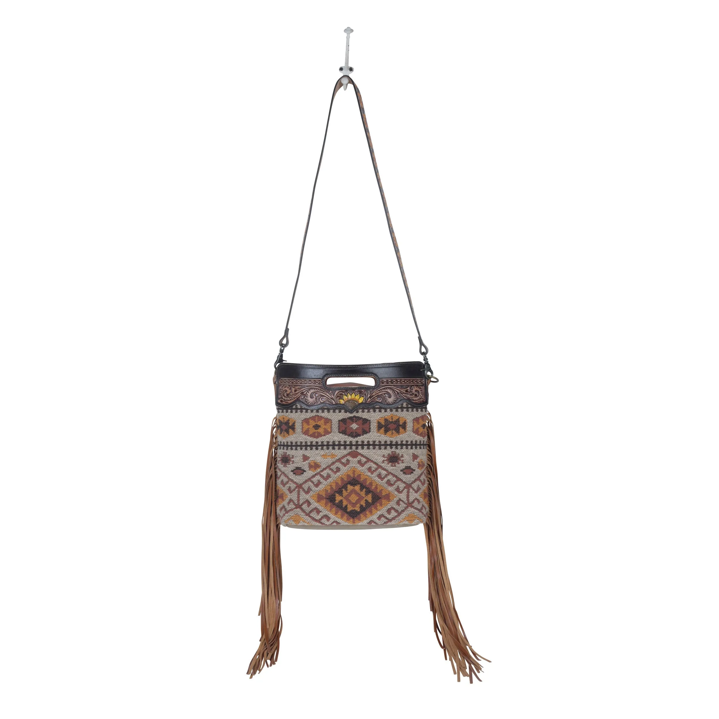 Helios Hand-Tooled Bag sold by Myra Bag product image thumbnail 4